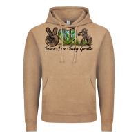 Vintage Coffee Peace Love Baby Gorilla Vintage Hoodie - LillyAllenDesigns