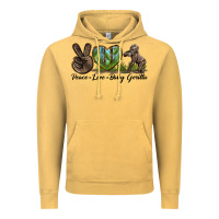 Peace Love Baby Gorilla Vintage Hoodie | Teevron