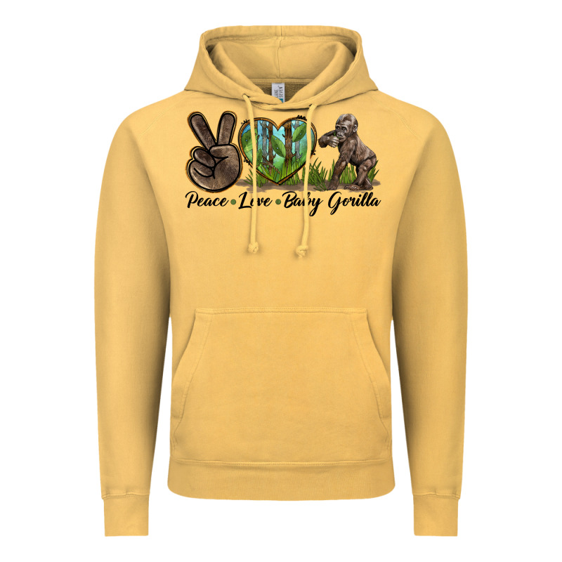 Peace Love Baby Gorilla Vintage Hoodie by LillyAllenDesigns | Teevron