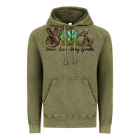 Vintage Olive Peace Love Baby Gorilla Vintage Hoodie - LillyAllenDesigns