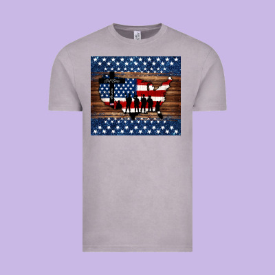 God Bless America American Flag Tumbler Vintage Tee Designed By Jasminsmagicworld