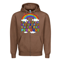 Chestnut it's a beautiful day to respect other people's pro Zipper Hoodie - Artiststas