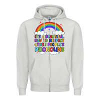 Dove Grey it's a beautiful day to respect other people's pro Zipper Hoodie - Artiststas