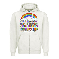 Oatmeal Heather it's a beautiful day to respect other people's pro Zipper Hoodie - Artiststas
