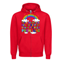 Red it's a beautiful day to respect other people's pro Zipper Hoodie - Artiststas