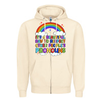 Sandshell it's a beautiful day to respect other people's pro Zipper Hoodie - Artiststas