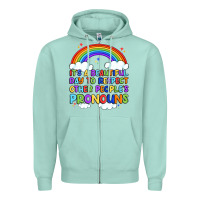 Seafoam it's a beautiful day to respect other people's pro Zipper Hoodie - Artiststas