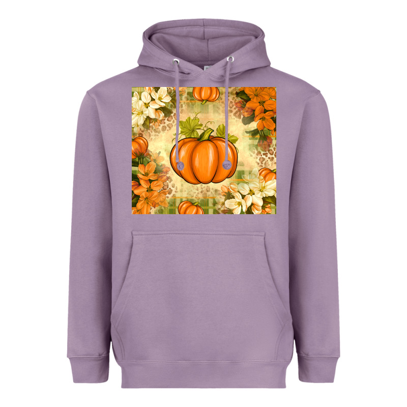 Fall Pumpkins With Flowers Heavyweight Hoodie by texasbilliewilder | Teevron