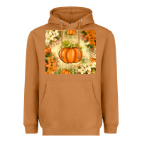 Meerkat Fall Pumpkins with Flowers Heavyweight Hoodie - texasbilliewilder