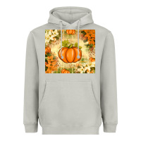 Moon Dust Fall Pumpkins with Flowers Heavyweight Hoodie - texasbilliewilder
