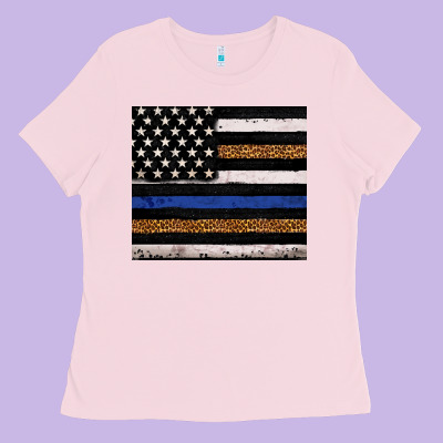 Back To Blue Usa Flag Leopard Police 20oz Tumbler Ladies Tee Designed By Neo Western