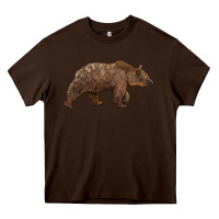Chocolate Brown bear Heavy Core Tee - BarkalooDesign