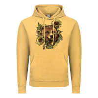Bear Head Sunflowers Vintage Hoodie | Teevron