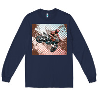 Navy born to ride dirty bikes Long Sleeve Tee - MaliasSmallBusiness