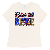 Bone Back the blue with lightning bolt Ladies Tee - Neo Western