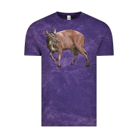 Cloud Purple Red Brocket Buck Deer Vintage Tee - LillyAllenDesigns
