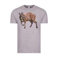 Vintage Zinc Red Brocket Buck Deer Vintage Tee - LillyAllenDesigns
