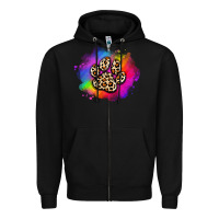 Black pride dog paw Zipper Hoodie - Artiststas