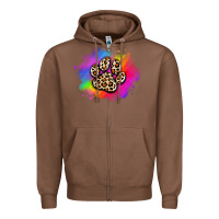 Chestnut pride dog paw Zipper Hoodie - Artiststas
