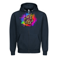 Navy pride dog paw Zipper Hoodie - Artiststas