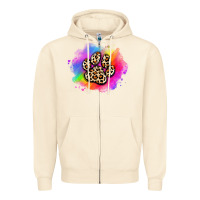 Sandshell pride dog paw Zipper Hoodie - Artiststas