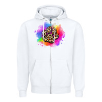 Pride Dog Paw Zipper Hoodie | Teevron