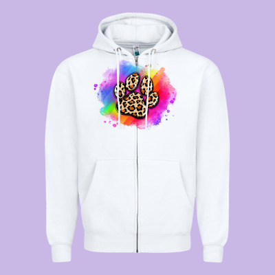 Pride Dog Paw Zipper Hoodie Designed By Artiststas