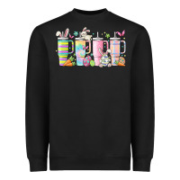 Black retro groovy easter Heavyweight Sweatshirt - MaliasSmallBusiness