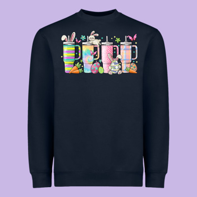 Retro Groovy Easter Heavyweight Sweatshirt Designed By Maliassmallbusiness