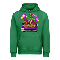 Emerald mardi gras farm truck back view Urban Hoodie - FaDigitalArtStudio