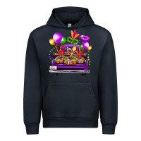 Navy mardi gras farm truck back view Urban Hoodie - FaDigitalArtStudio