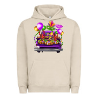 Pigment French Oak mardi gras farm truck back view Urban Hoodie - FaDigitalArtStudio