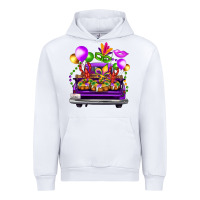 Mardi Gras Farm Truck Back View Urban Hoodie | Teevron