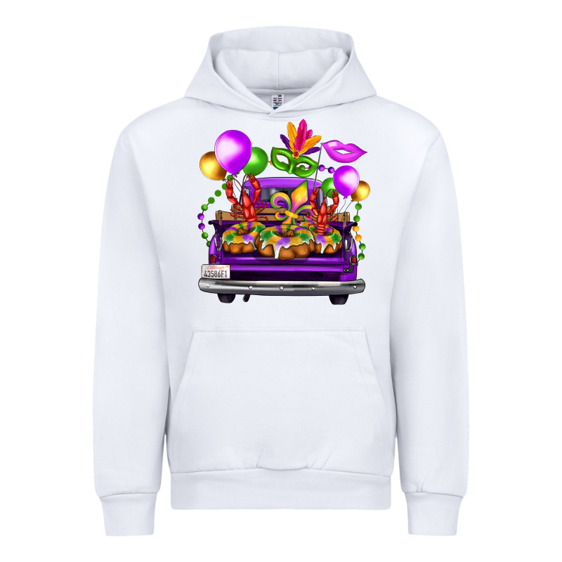 Mardi Gras Farm Truck Back View Urban Hoodie by FaDigitalArtStudio | Teevron