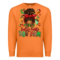 Carrot santas favorite dog mom afro messy bun Premium Sweatshirt - texasbilliewilder