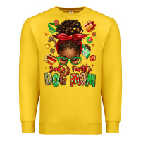 Lemon santas favorite dog mom afro messy bun Premium Sweatshirt - texasbilliewilder