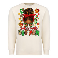 Sandshell santas favorite dog mom afro messy bun Premium Sweatshirt - texasbilliewilder