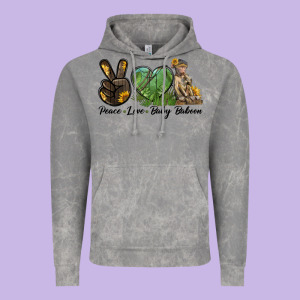 Peace Love Baby Baboon Vintage Hoodie Designed By Lillyallendesigns