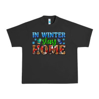 Pigment Black in winter stay home with gloves Urban Heavy Tee - AdoDesignShop