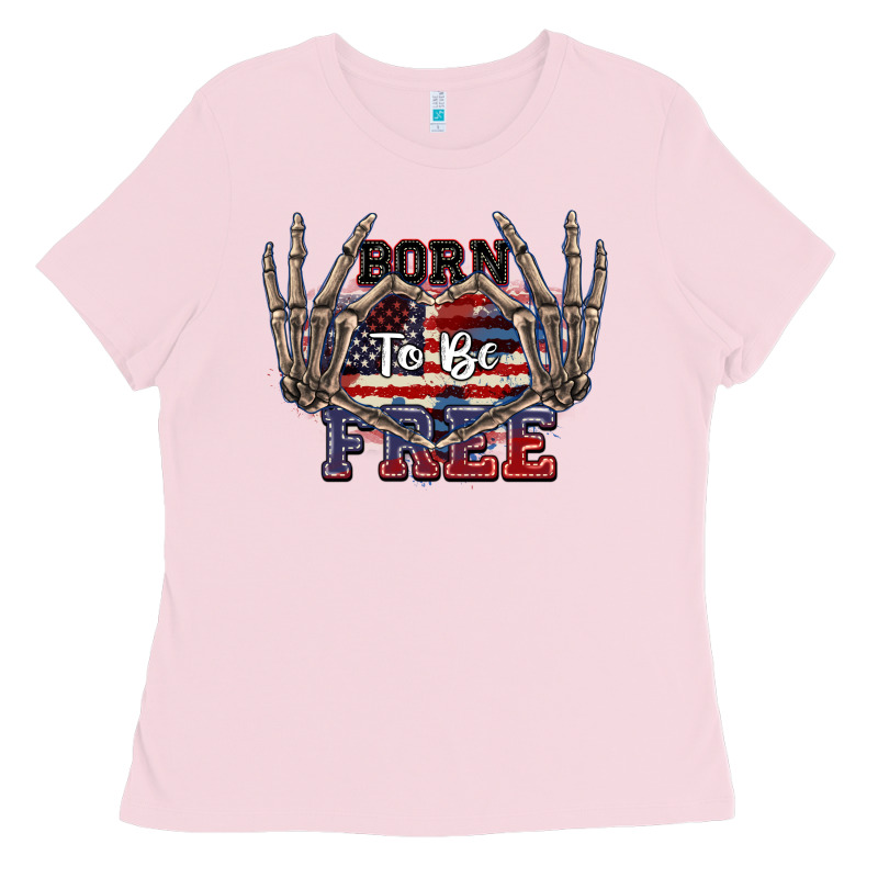 Born To Be Free 4th Of July Ladies Tee by CowGirlArtShop | Teevron