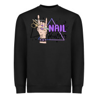 Black nail hustler Heavyweight Sweatshirt - MaliasSmallBusiness