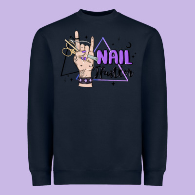 Nail Hustler Heavyweight Sweatshirt Designed By Maliassmallbusiness