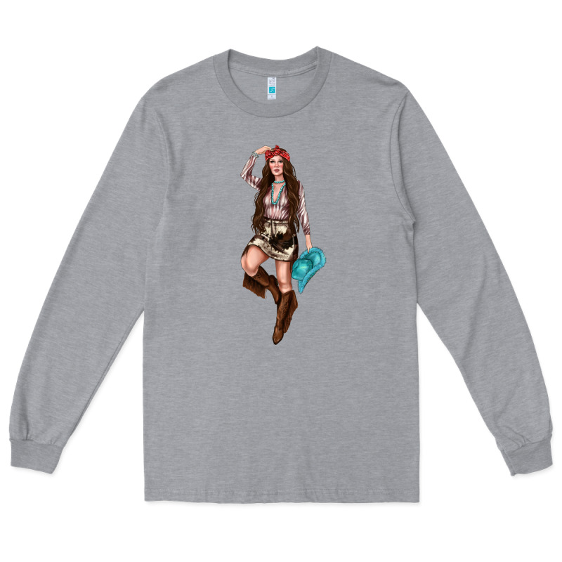 Western Cowgirl Long Sleeve Tee by NancyCooperArtShop | Teevron