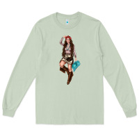 Matcha western cowgirl Long Sleeve Tee - NancyCooperArtShop