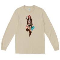 Mushroom western cowgirl Long Sleeve Tee - NancyCooperArtShop