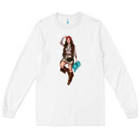 White western cowgirl Long Sleeve Tee - NancyCooperArtShop