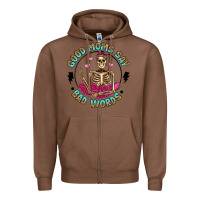 Chestnut good moms say bad words Zipper Hoodie - Artiststas