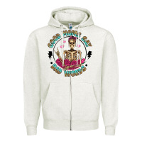 Oatmeal Heather good moms say bad words Zipper Hoodie - Artiststas