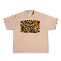Burro Camouflage Leopard Sunflower Background Urban Heavy Tee - Jasminsmagicworld