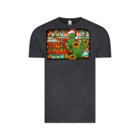 Vintage Black feliz navidad merry christmas cactus Vintage Tee - Jasminsmagicworld
